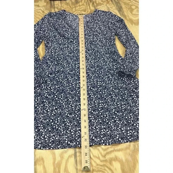 Boden Floral Mini Dress Sz US 6 Blue White V Neck Pockets Floral - Picture 5 of 11